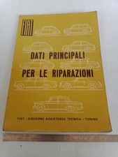 manuale originale caratteristiche dati revisione 1965 Fiat Osca 1600 500 600 etc