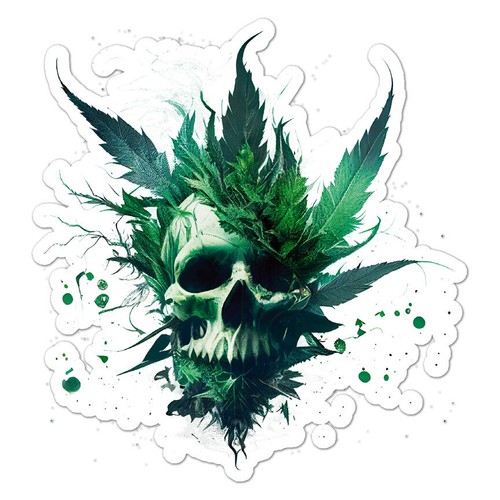 Teschio erba marijuana