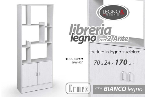 Libreria salvaspazio scaffale - libreria,