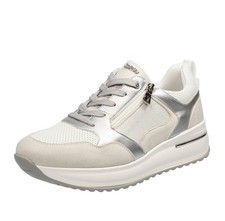 Inblu Sneakers Con Zeppa E Cerniera Argento - Taglia 35 [22.8cm] Scarpe Donna