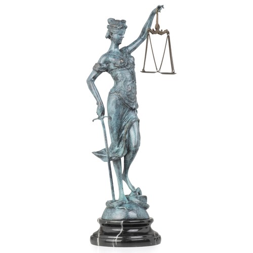 Statua bronzo moritz giustizia - bronzo,