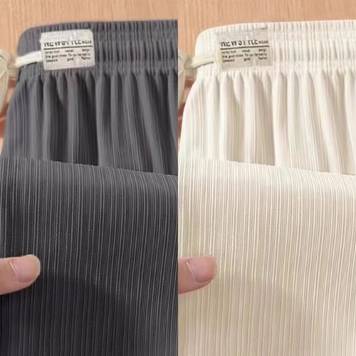Pantaloni donna seta ghiaccio
