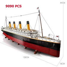 Titanic 10294 Set Blocchi Costruzione Nave da Crociera Grandi 9090pz Compatibile e Luce