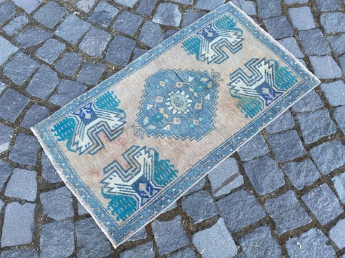Tappeto vintage oushak lana - tappeto,
