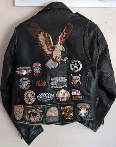 Giacca moto pelle nera - , strada