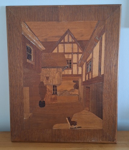 Rare vintage marquetry 1970 - vintage, 1970's