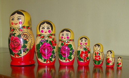 Matrioska russa 7 unità - russa, •