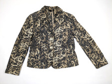 Giacca blazer CLEMENT donna 40 fantasia leone con fibre metalliche bottoni a pressione leopardata