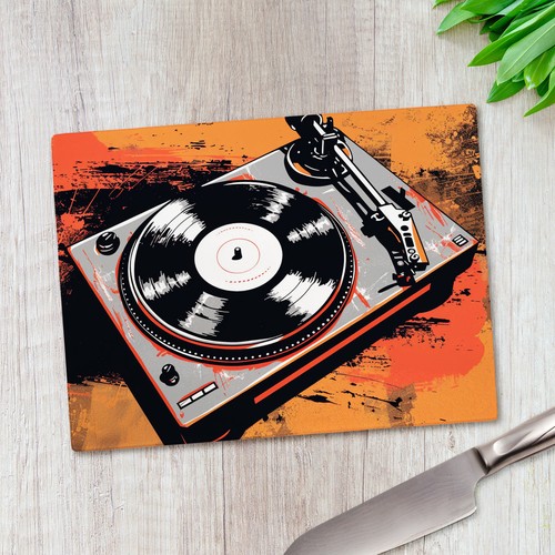 Distressed record giradischi - record,
