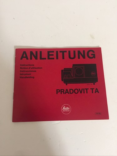 A0001 leica pradovit ta - #a0001,