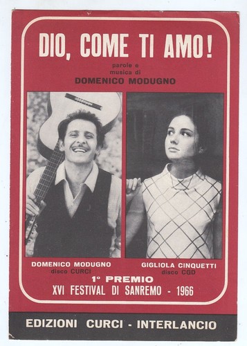 Spartito domenico modugno dio - modugno,