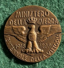 medaglia Medaglione Ventennale Vittoria 1918 1938 Ministero Guerra WWI
