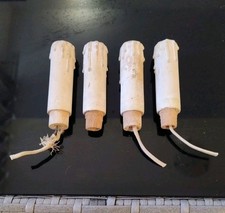 Manicotti originali porta-candela antichi E14 per lampade e lampadari in ottone 