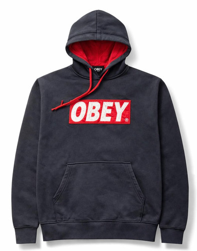 Felpa con cappuccio obey nera - con,