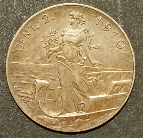 Centesimi lire prora 1910 - 2,