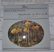 LP DISCO VINILE 33 GIRI BEETHOVEN SINFONIE N.5 E N.8  FONTANA ARGENTO