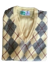 MAGLIA BENETTON SMANICATO GILET PURA LANA VERGINE ITALY VINTAGE 1980 SIZE M