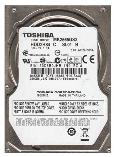 Toshiba mk2565gsx disco rigido - toshiba,