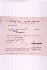 WESTMINSTER BANK LIMITED