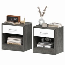 HOMCOM Set 2 Comodini con