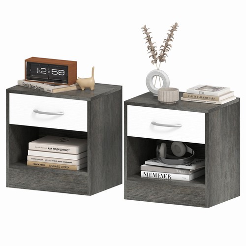 Homcom set comodini con - homcom, 2