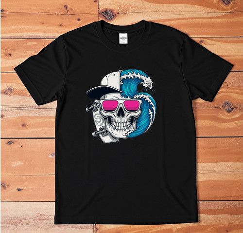 Shirt surf skull t - skull, t-shirt