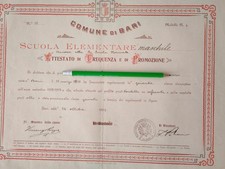 Antica Pagella Scolastica Anno
