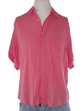 Azzurra Casual Omaggio A Toto Camicia Da Uomo Rosa Vintage Manica Corta Large