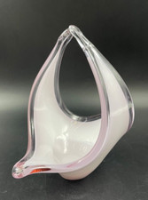 Centrotavola soprammobile Vaso vetro di Murano GABBIANO colore rosa viola