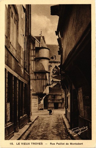 Cpa vieux troyes rue - cpa,