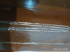 BIGIOTTERIA VINTAGE LUNGA COLLANA  MAGLIE DORATE E PERLINE CORALLO ?BIJOUX