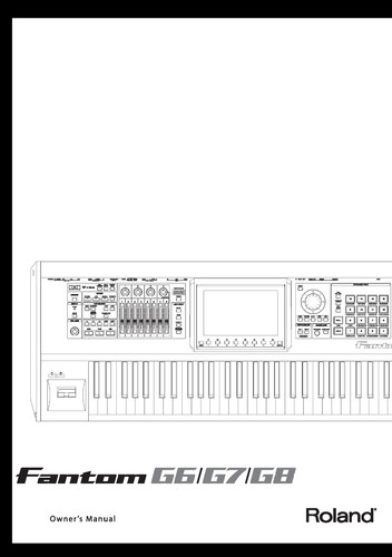 Roland fantom g8 - g8, manuale