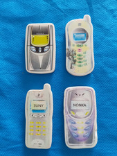 x4 GOMME GOMMINE da COLLEZIONE Vintage ERASER Anni 80s Rari TELEFONINI CELLULARI