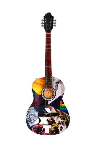 Wooden miniature guitar - wooden,
