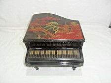 Pianoforte portagioie vintage con carillon e ballerina porta gioie antico legno