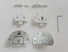 Carrelli Guarnitura completa per anta scorrevole in legno portata 40 kg bianco