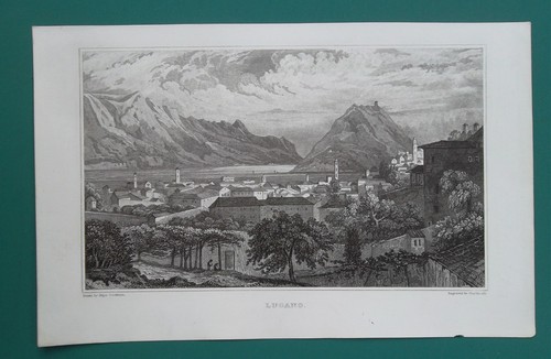 Svizzera lugano città lago - città,