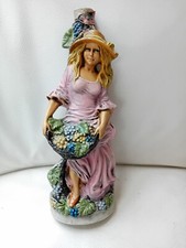 BOTTIGLIA da per liquore vintage ceramica 29 cm Italy statuina 1977 statua
