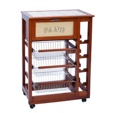Carrello da cucina portapane e