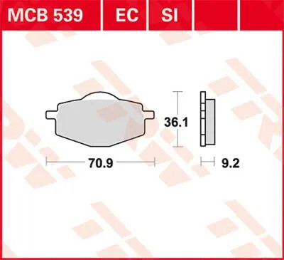 Trw mcb539si pasticche freno - trw,