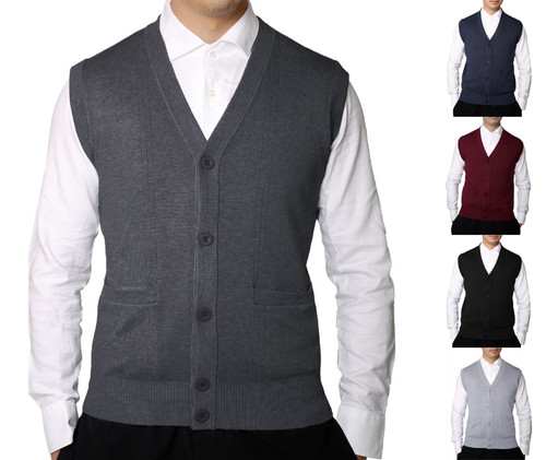 Maglione uomo senza maniche