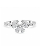 Anello con fiocco in argento