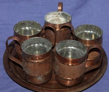 Set 5 tazze e vassoio da