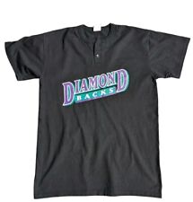 T-shirt vintage MLB Diamondbacks By Majestic nera grande baseball anni 90 