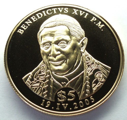 Liberia dollari 2005 papa - liberia, 5
