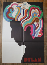 Milton Glaser BOB DYLAN poster vintage piegato
