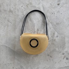 Borsa a tracolla Chanel trasparente oro vintage anni 90