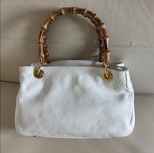 Borsa a mano in pelle bianca