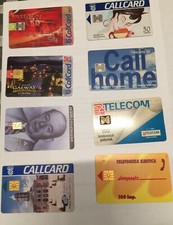 Lotto di carte telefoniche estere anni '90 usate