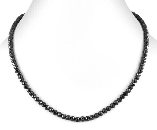 Collana perline diamanti neri - collana,